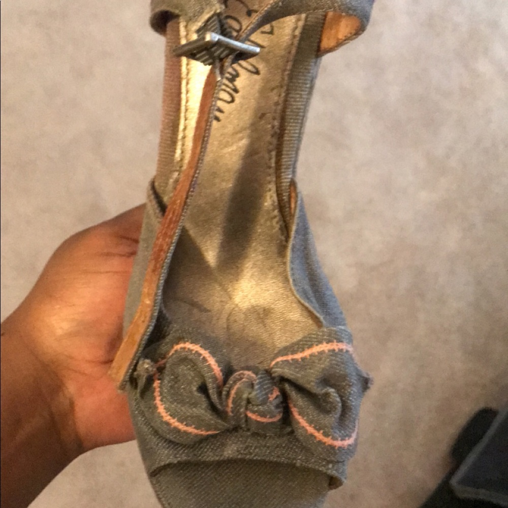 Sam Edelman Denim Wedges